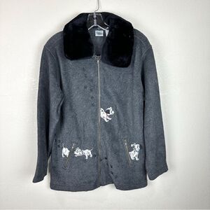 Disney Catalog 101 Dalmatians Dog Fur Coat Jacket Small Vintage RARE